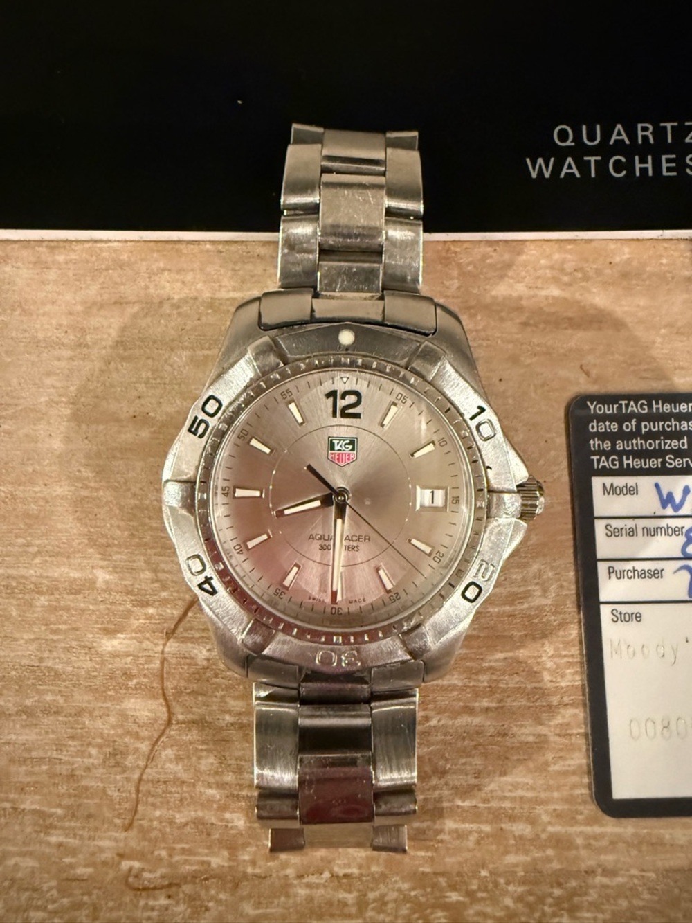Tag Heuer Silver Stainless steel Aquaracer 300m Men’s watch